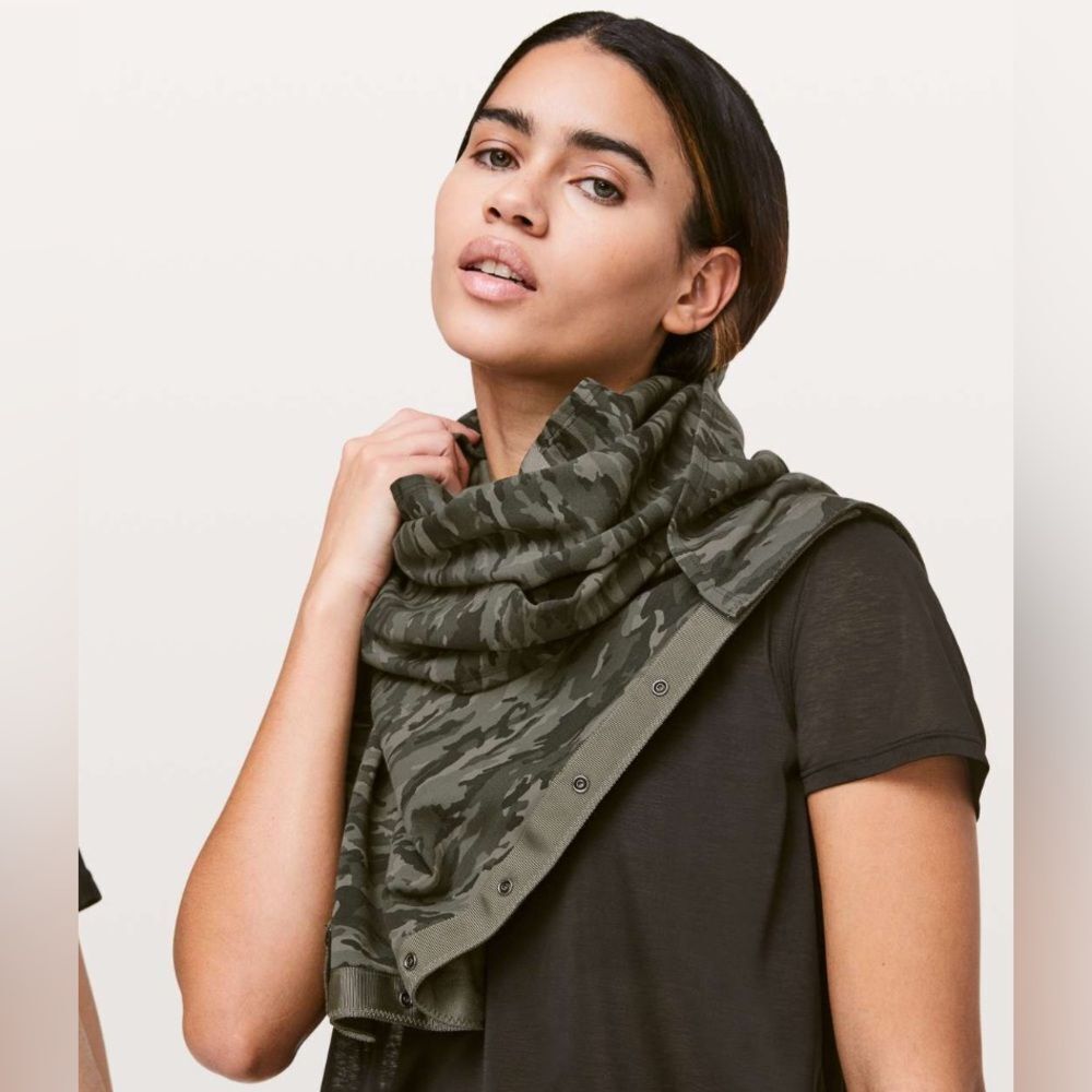 Lululemon Vinyasa Scarf in the Evergreen Camo Green Multi